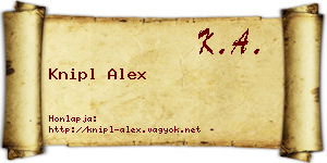 Knipl Alex névjegykártya