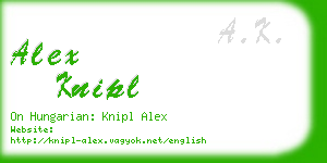 alex knipl business card